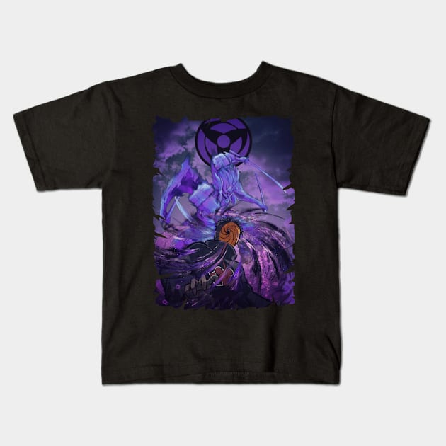 OBITO UCHIHA MERCH VTG Kids T-Shirt by Mie Ayam Herbal